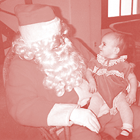 santa with baby