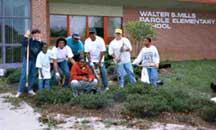 picture of volunteers doing work for project greenscape 2002