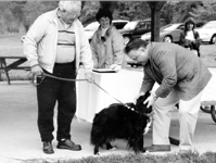 Rev. Farrell anointing pets