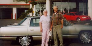 Dodds with new Cadillac Deville